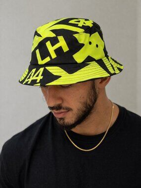 Mercedes AMG Petronas Lewis Hamilton #44 Neon Bucket Hat NWT